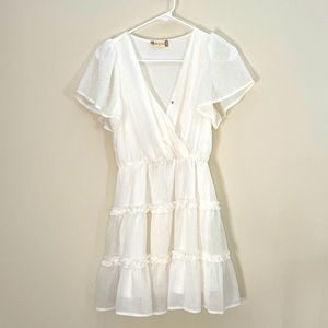 pristine condition white tiered dress